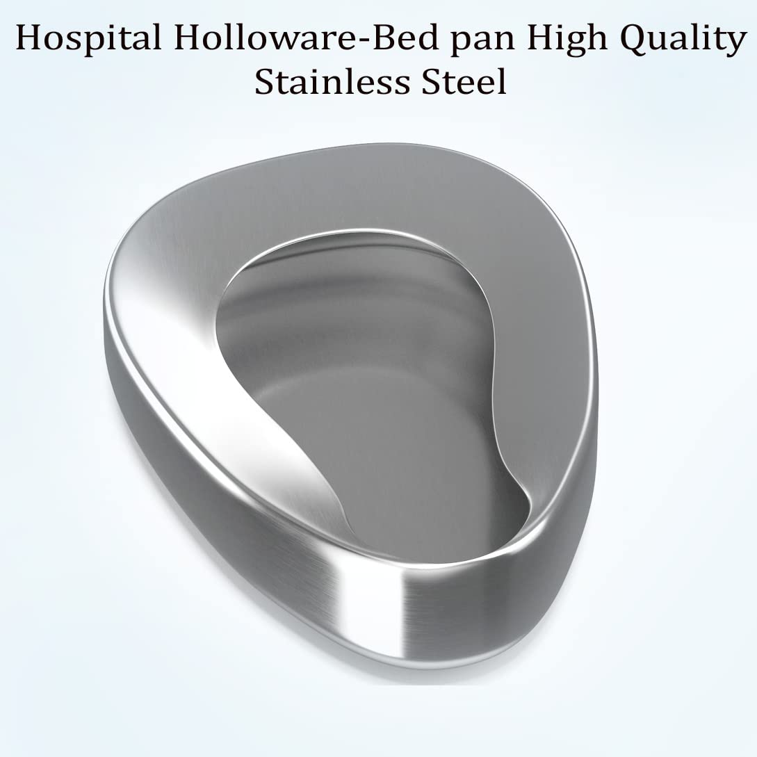 AAproTools Stainless Steel Bedpan Heavy Duty Smooth Contoured Bedpans

