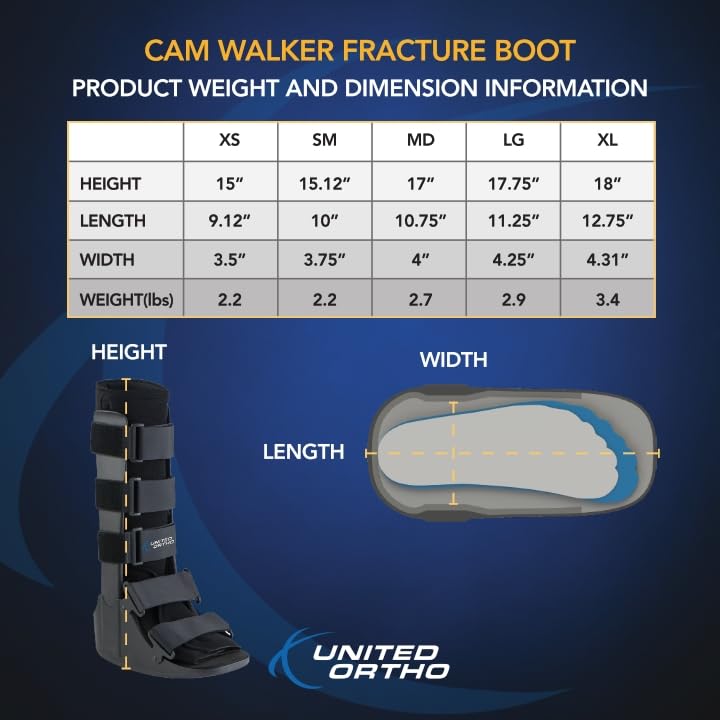 United Ortho Cam Walker Fracture Boot Standard Walking Brace

