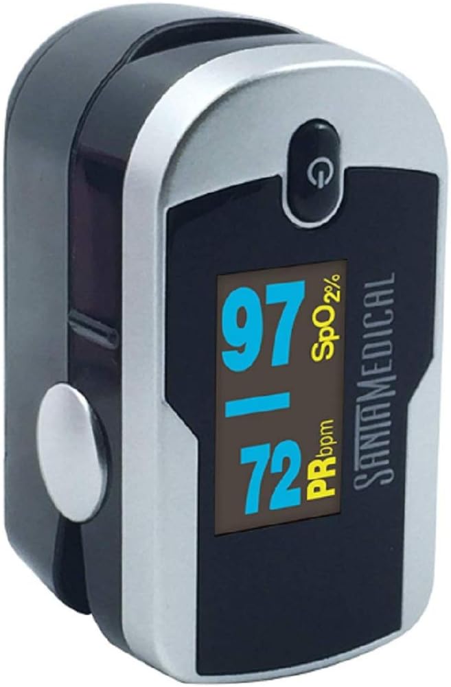 Santamedical Generation 2 Fingertip Pulse Oximeter, SpO2 Monitor with OLED Display

