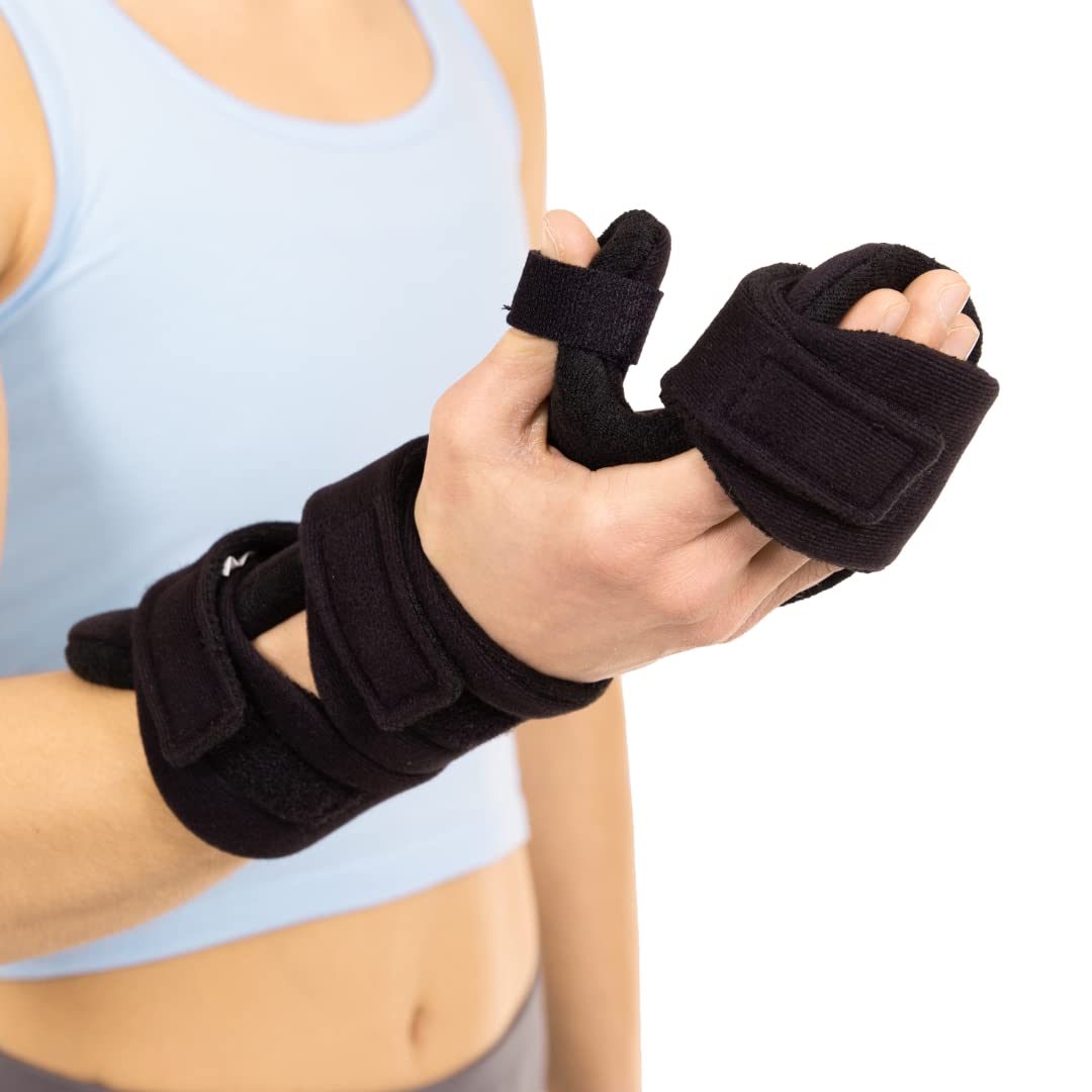 BraceAbility Soft Resting Hand Splint for Stroke Recovery, Carpal Tunnel, Wrist Support

