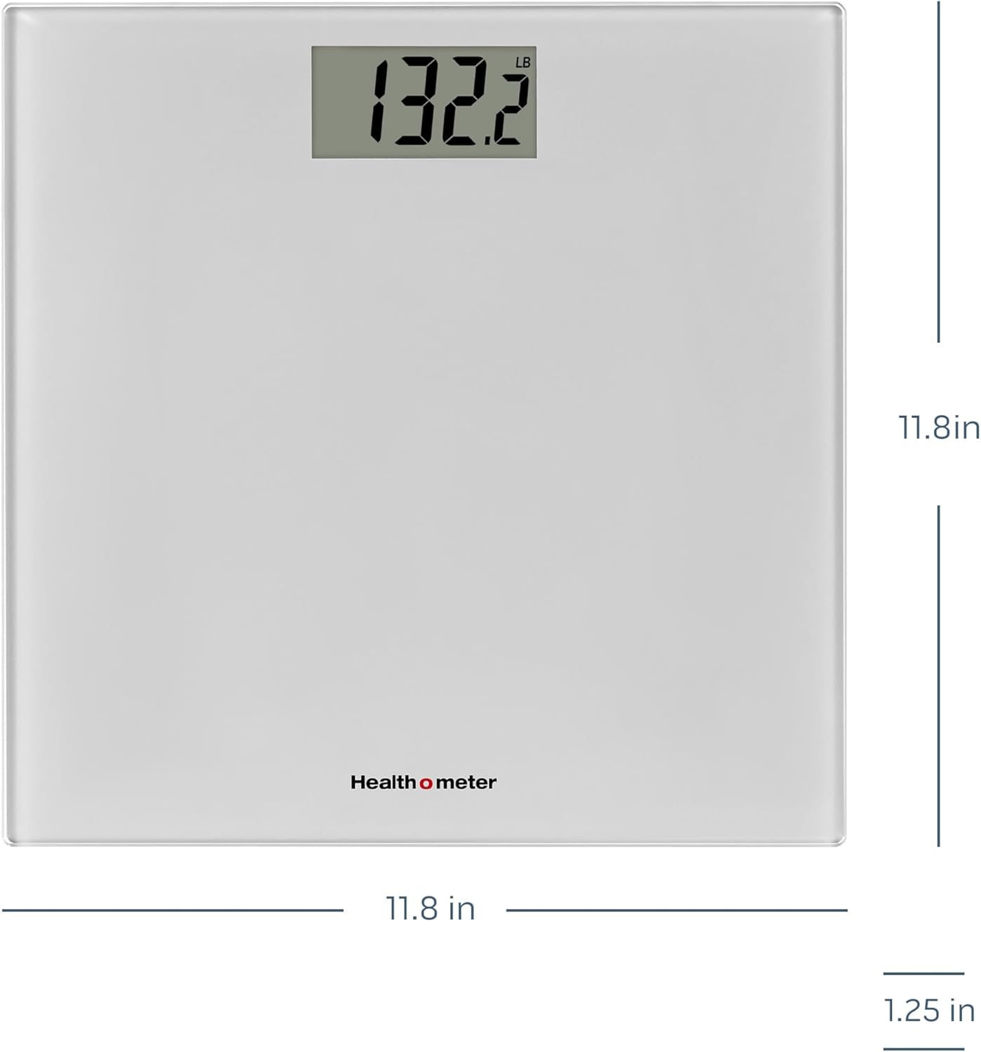Health o meter Compact Digital Bathroom Scale, 450 lb, 3.2 in LCD, Tempered Platform

