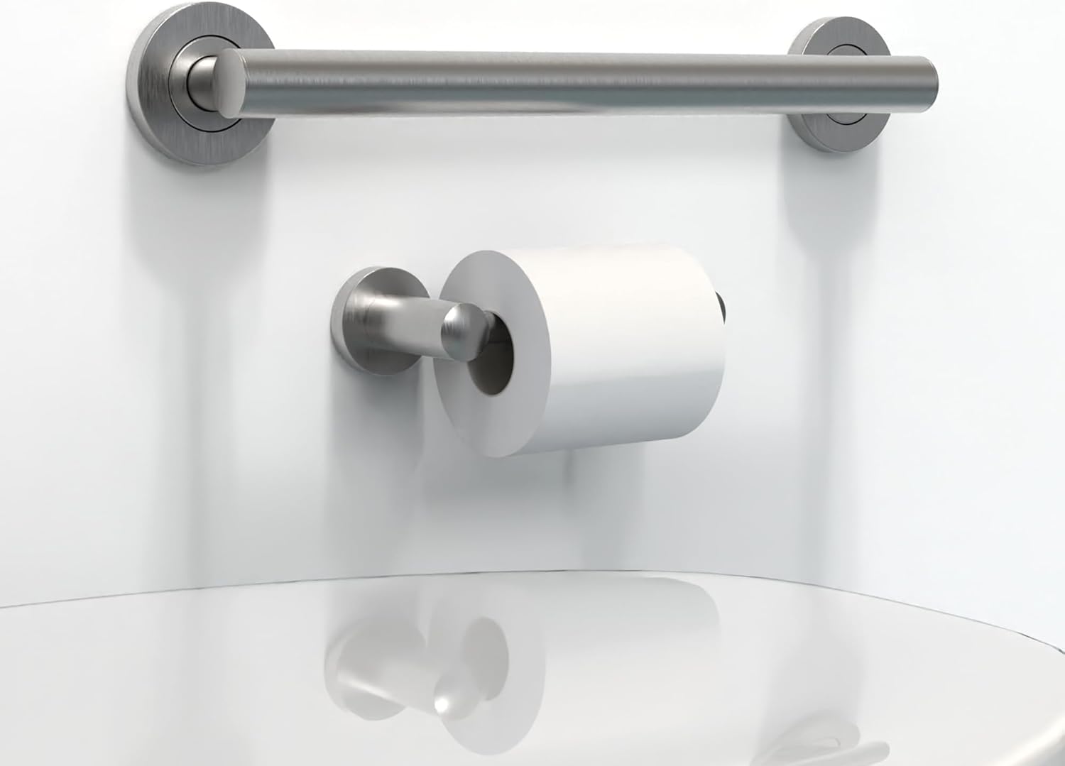 ADA Compliant Stainless Steel Grab Bar for Bathroom Safety, 500 lb Capacity

