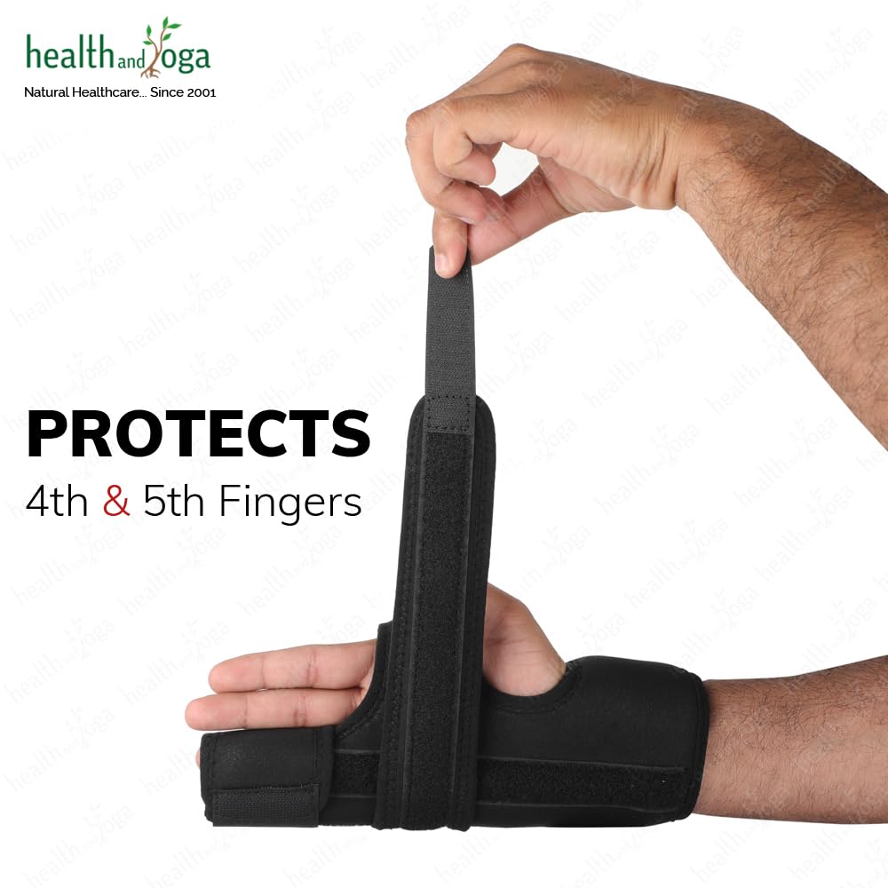 HealthAndYoga GuardNHeal Ulnar Gutter Boxer Splint for Pinky Finger Hand Brace

