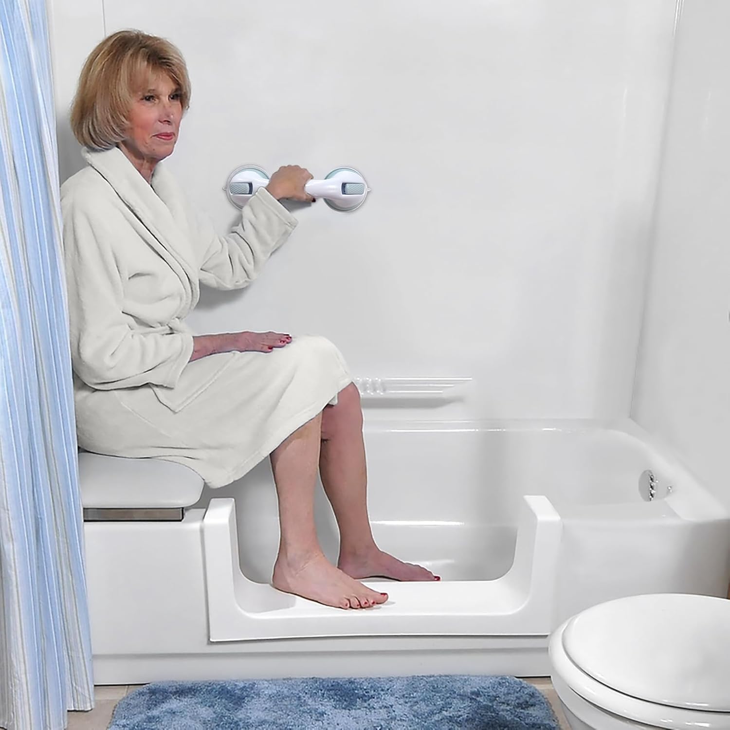 AirTight Grab Bar for Shower, ADA Compliant Suction Safety Handle for Seniors

