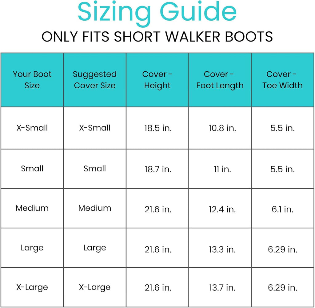 Vive Walker Boot Cover Waterproof for Brace, Cast, Rain and Snow, Non-Slip

