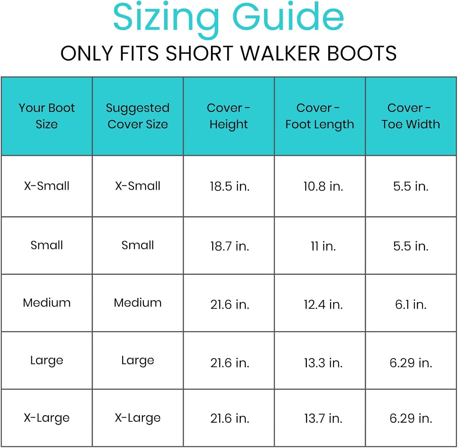 Vive Walker Boot Cover Waterproof for Brace, Cast, Rain and Snow, Non-Slip

