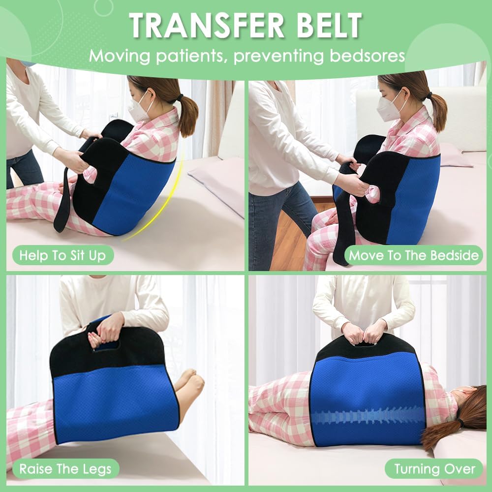 Patient Turning Transfer Belt Medical Sling for Bedridden Seniors Bed Positioning

