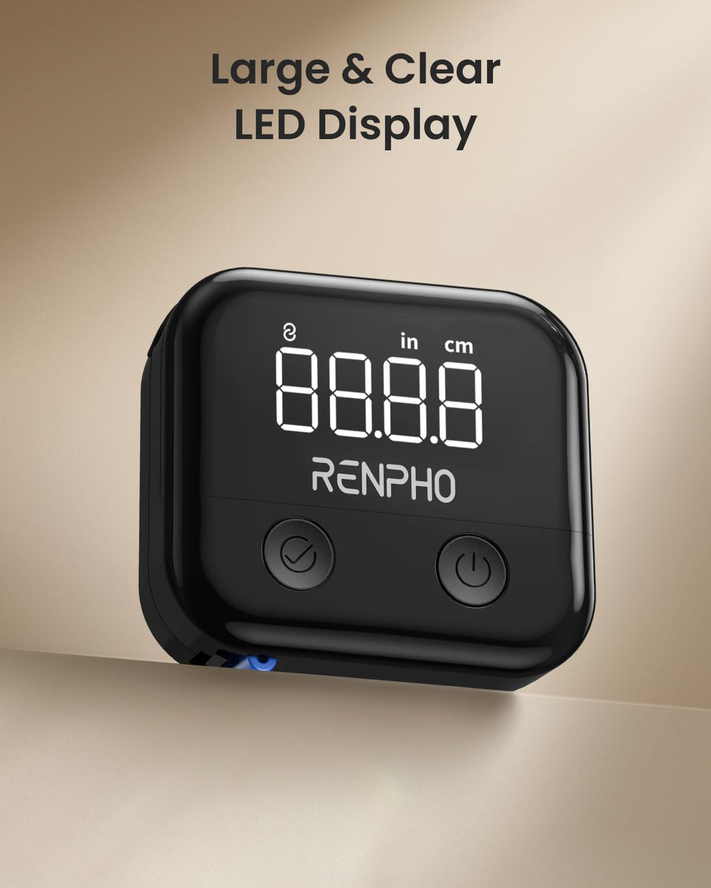 RENPHO Smart Retractable Body Measuring Tape with LED Display and USB-C Recharge

