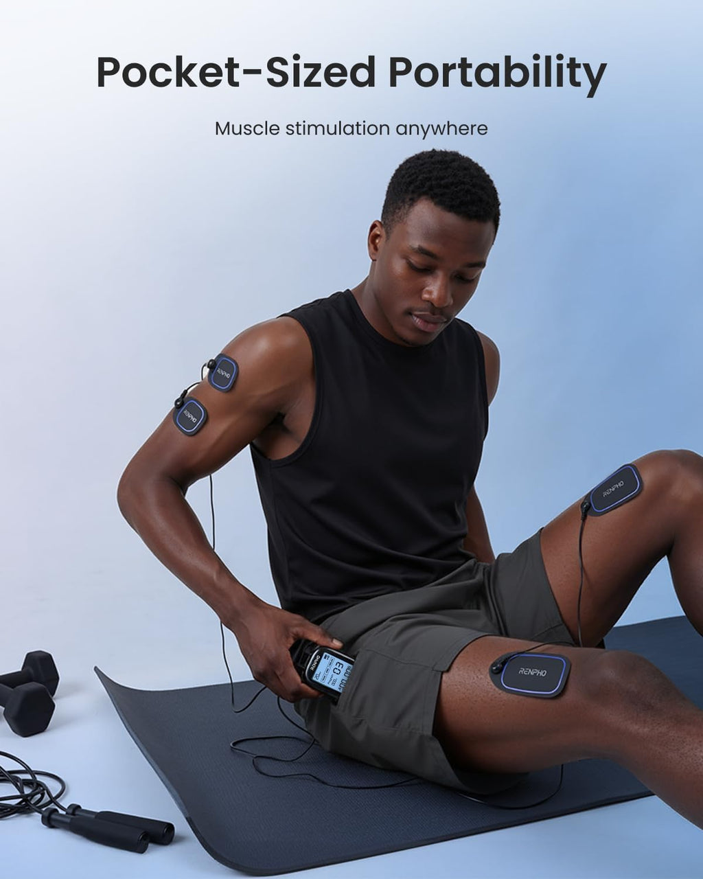 RENPHO TENS EMS Muscle Stimulator Rechargeable Dual Channel for Back Pain Relief

