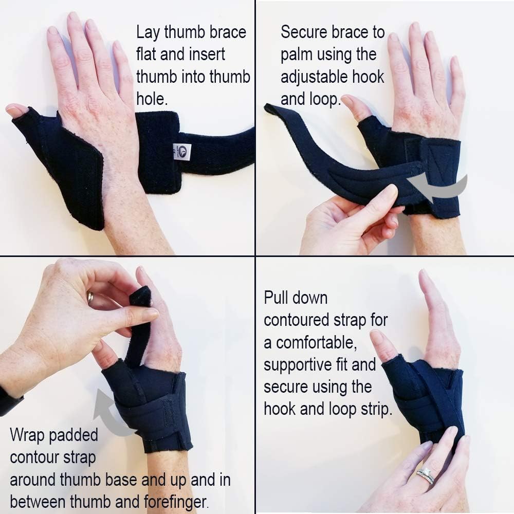 Comfort Cool Thumb CMC Restriction Splint Brace for Support and Compression

