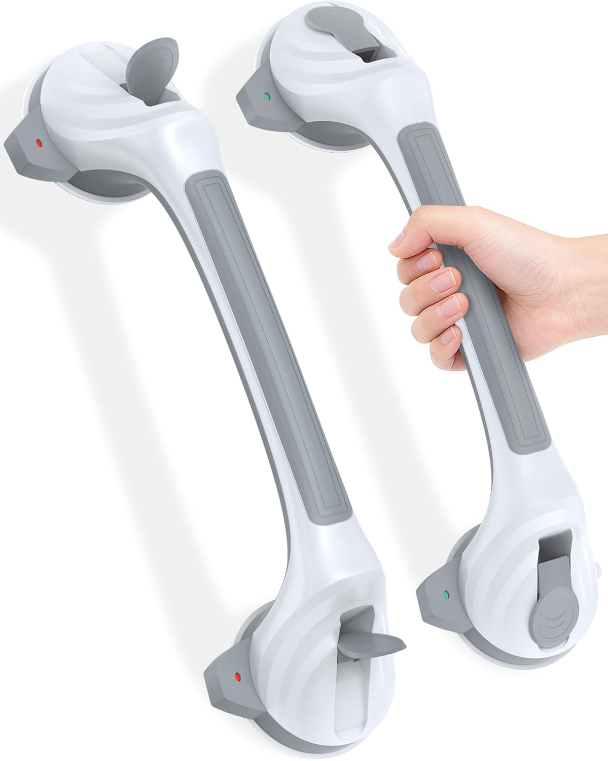 Shower Grab Bars for Seniors 16.7 in Anti-Slip Suction Cup Handle, 2-Pack

