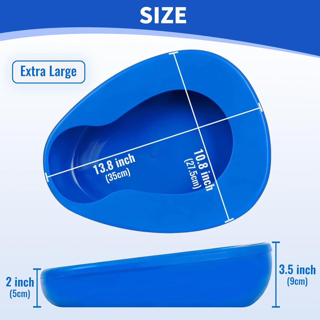 Bedpan Set with Disposable Liners, Absorbent Pads and Gloves for Elderly

