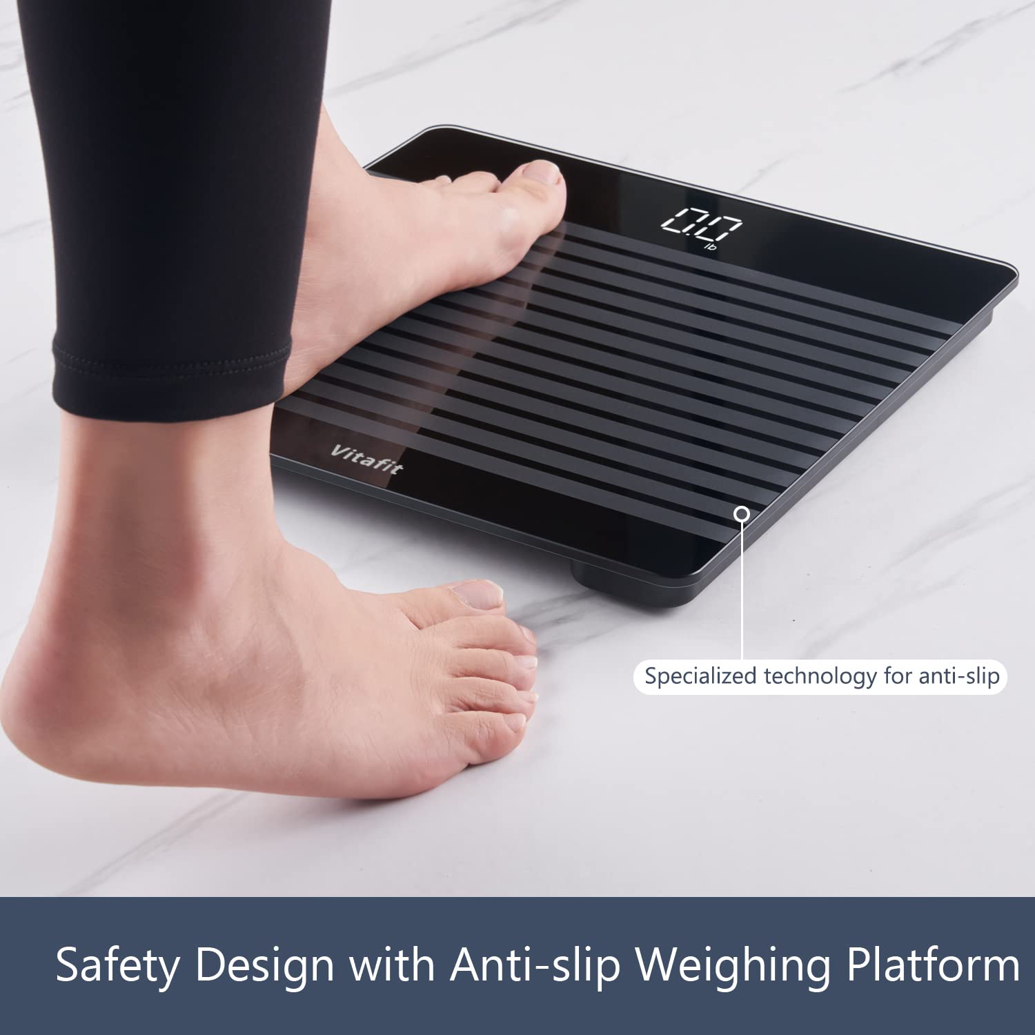 Vitafit Anti-Slip Smart Digital Bathroom Scale with BMI and App

