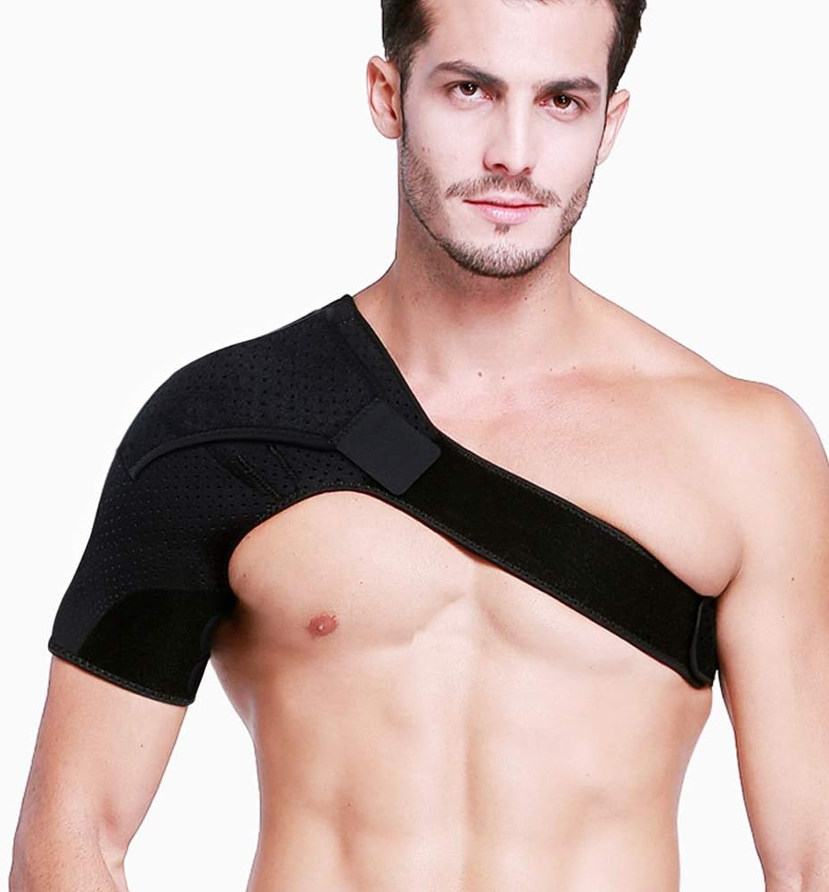 HUEGLO Shoulder Brace Stabilizer for Rotator Cuff Support, AC Joint Pain Relief

