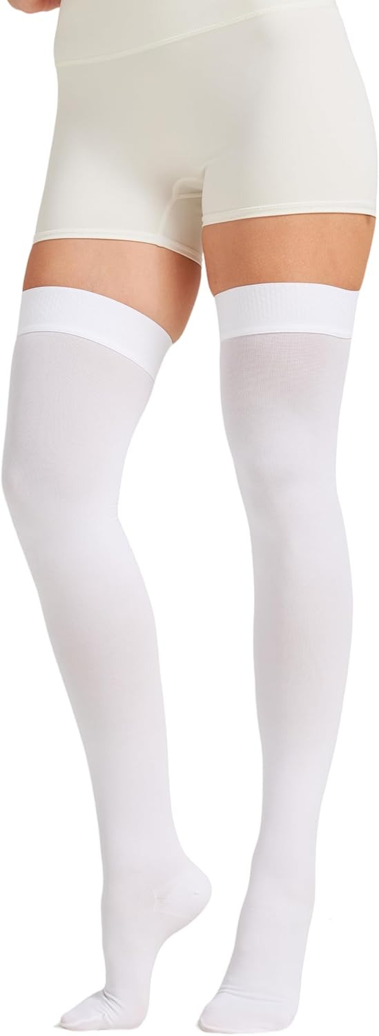 MGANG Graduated Compression Thigh-High Stockings, Closed Toe, for Varicose Veins

