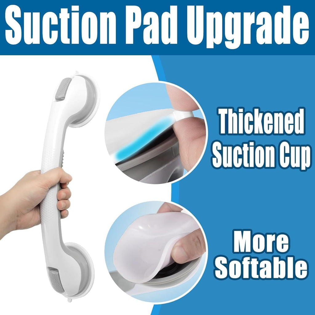 Shower Grab Bars for Seniors Suction Cup Shower Handles No Drilling

