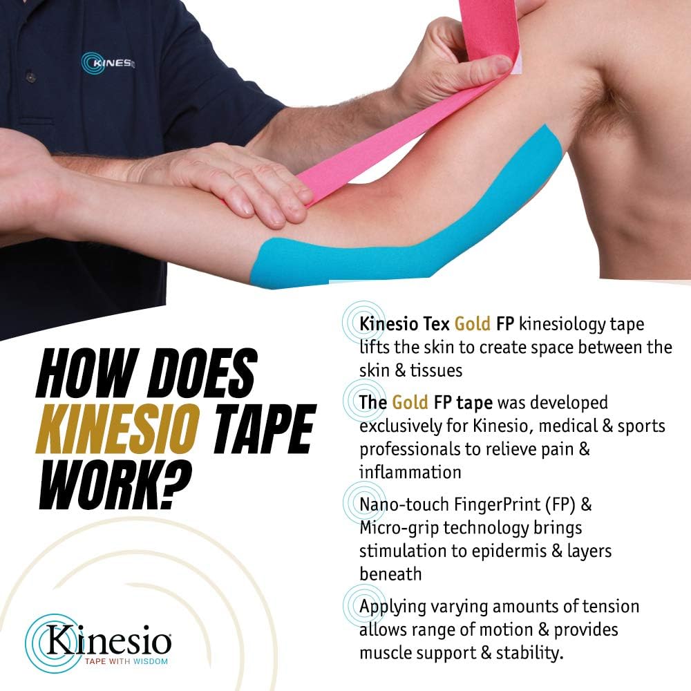 Kinesio Tex Gold Elastic Therapeutic Kinesiology Tape

