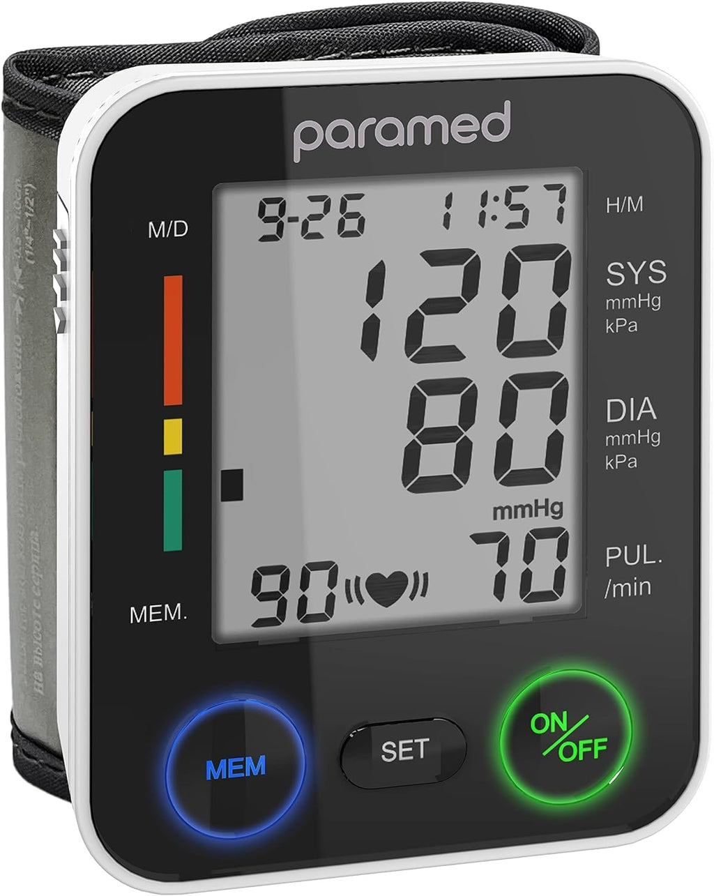 PARAMED Automatic Wrist Blood Pressure Monitor with Irregular Heartbeat Detection

