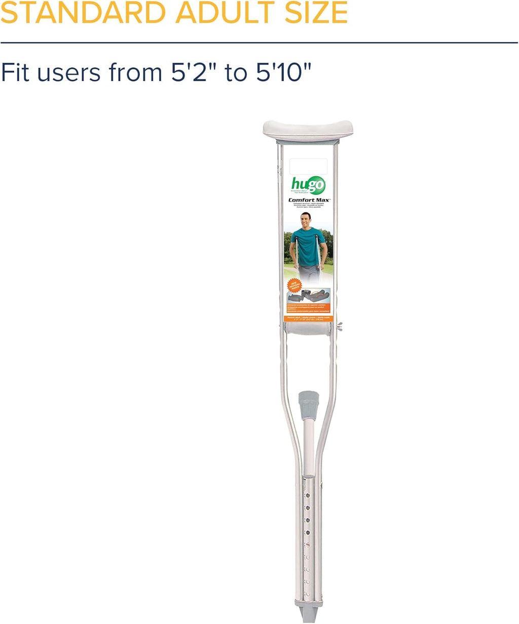 Hugo Mobility Adjustable Crutches for Walking, Lightweight Support with Underarm Pads

