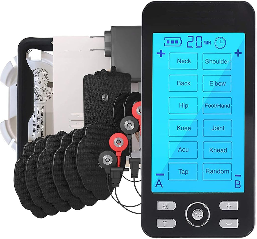 NueMedics TENS Pulse Massager, Rechargeable Muscle Stimulator, 24 Modes


