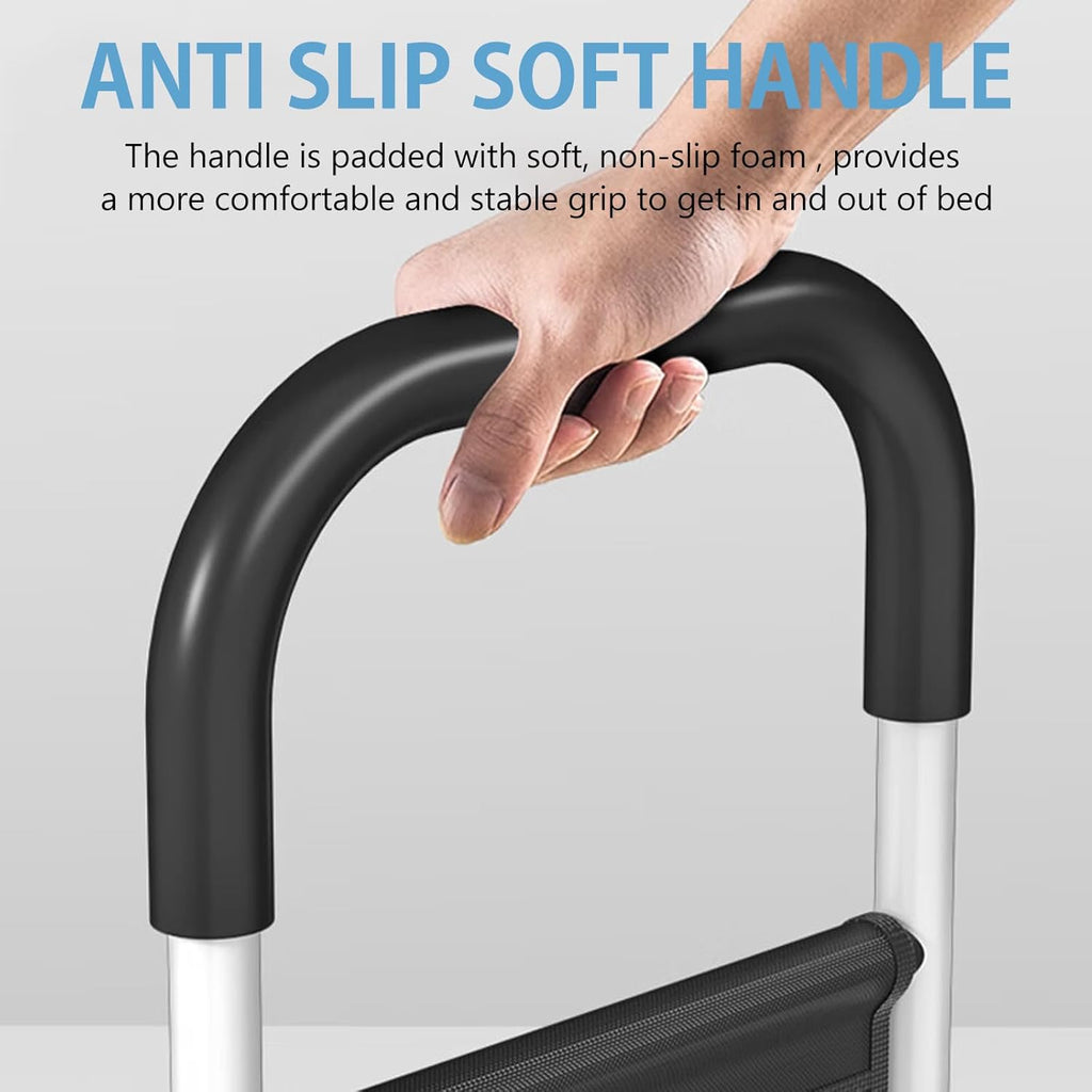 BOLESHU Adjustable Bed Assist Rail for Seniors with Support Legs and Storage Pocket

