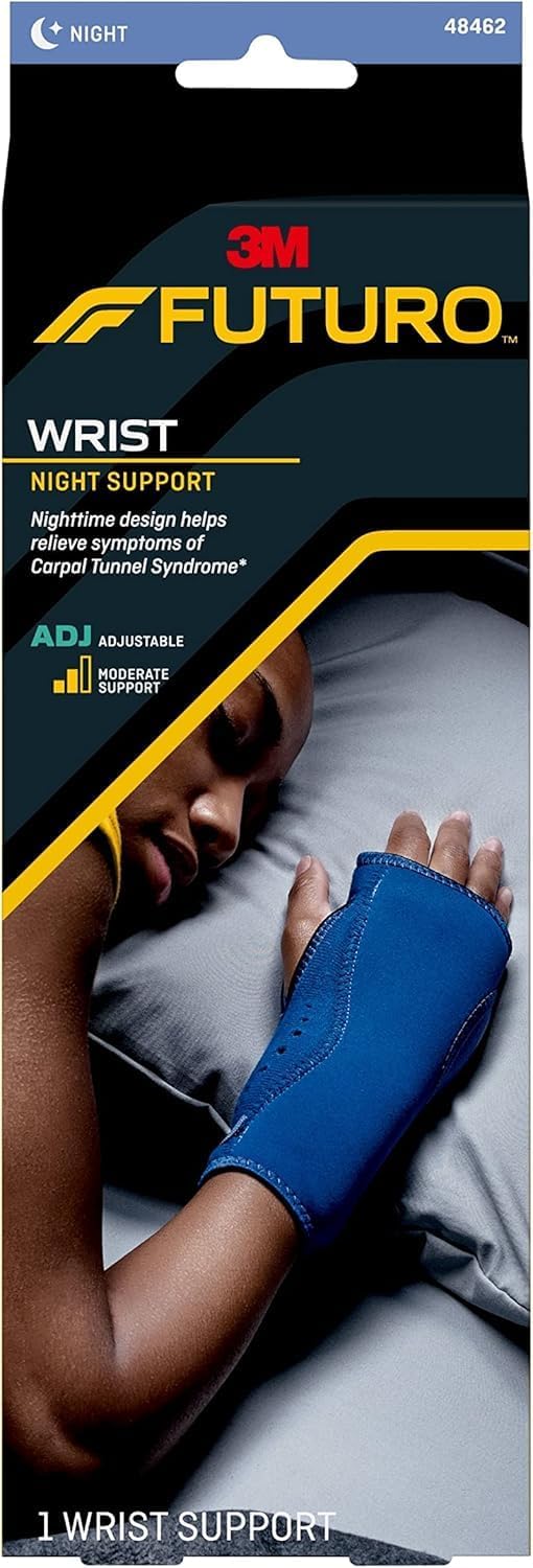 FUTURO Night Wrist Support Adjustable Wrist Brace for Carpal Tunnel Relief

