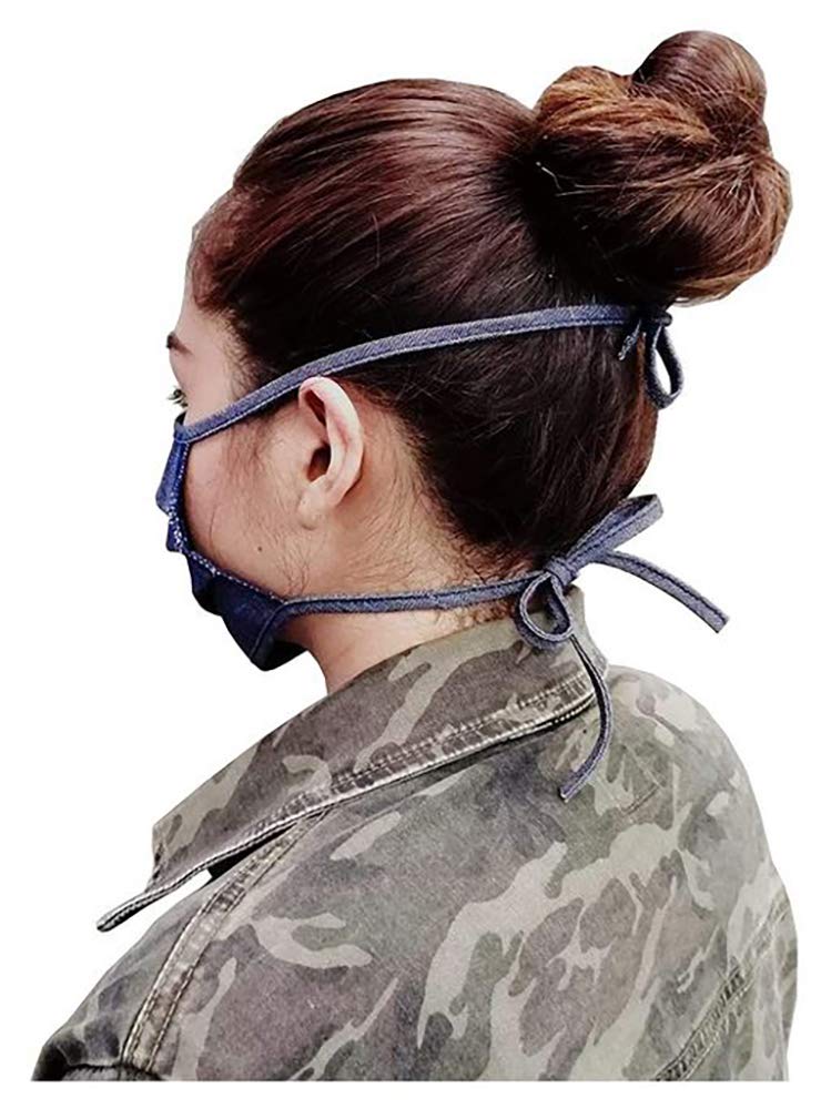 Adjustable Fabric Face Cover with Ties

