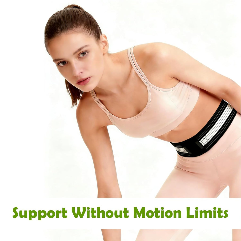 Lightweight Lower Back Brace Lumbar Support Belt Slim Adjustable Compression

