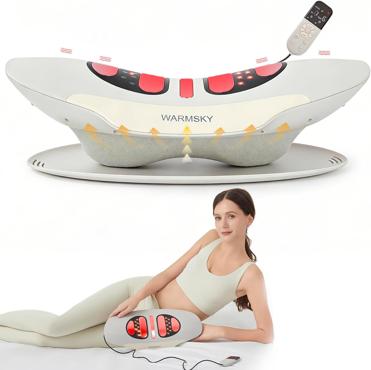 Smart Lower Back Massager with Heat, Vibration, Air Traction for Sciatica Relief

