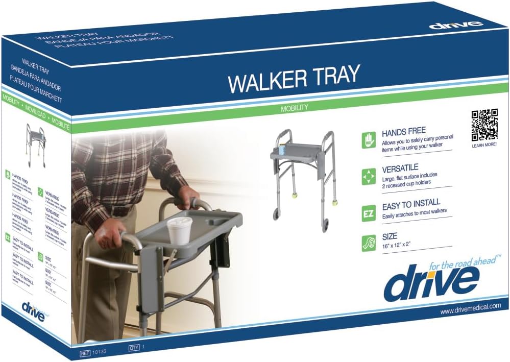 Drive Medical Walker Tray with Cup Holders

