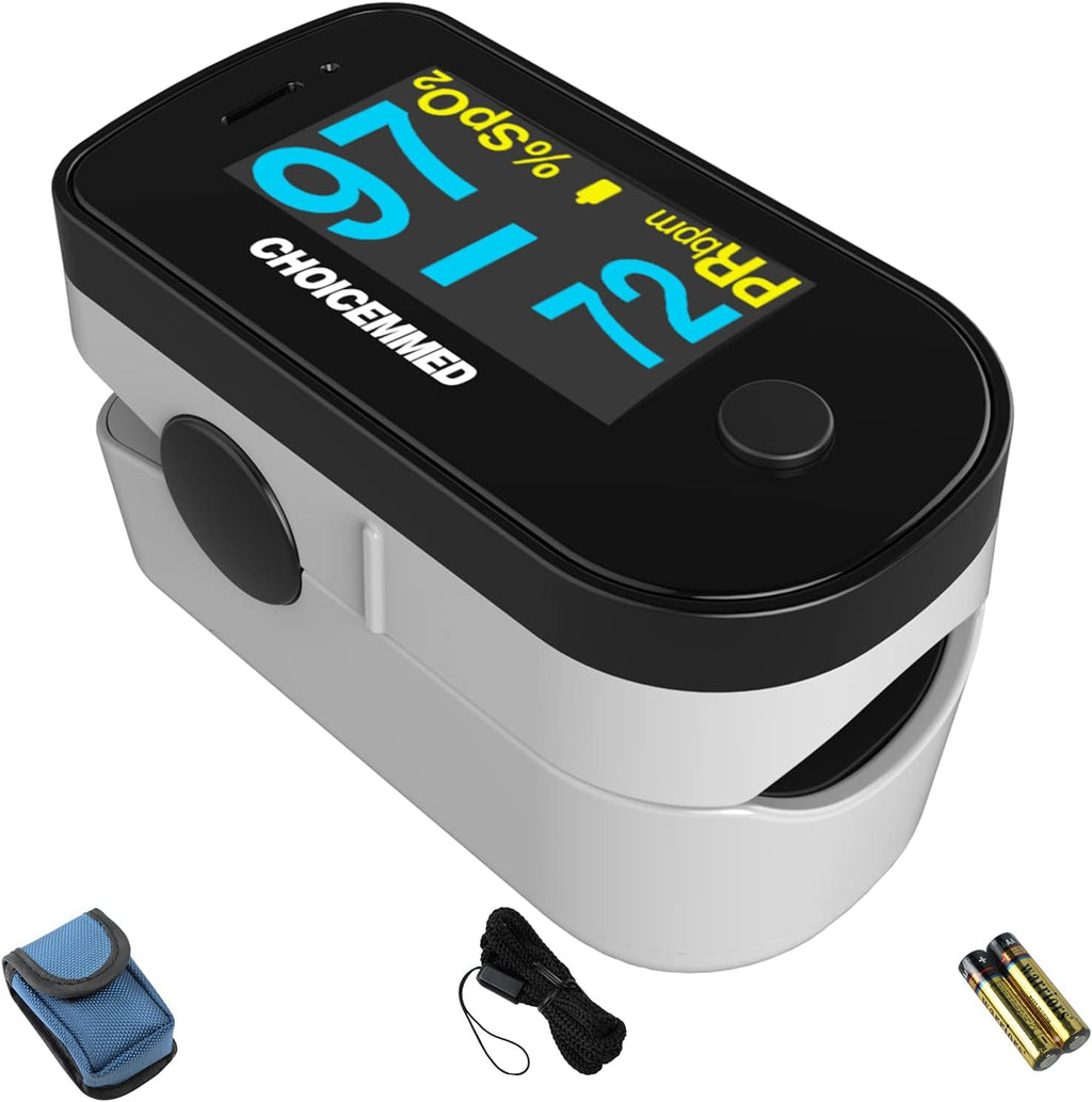 ChoiceMMed Dual Color OLED Finger Pulse Oximeter, SpO2 and Pulse Monitor

