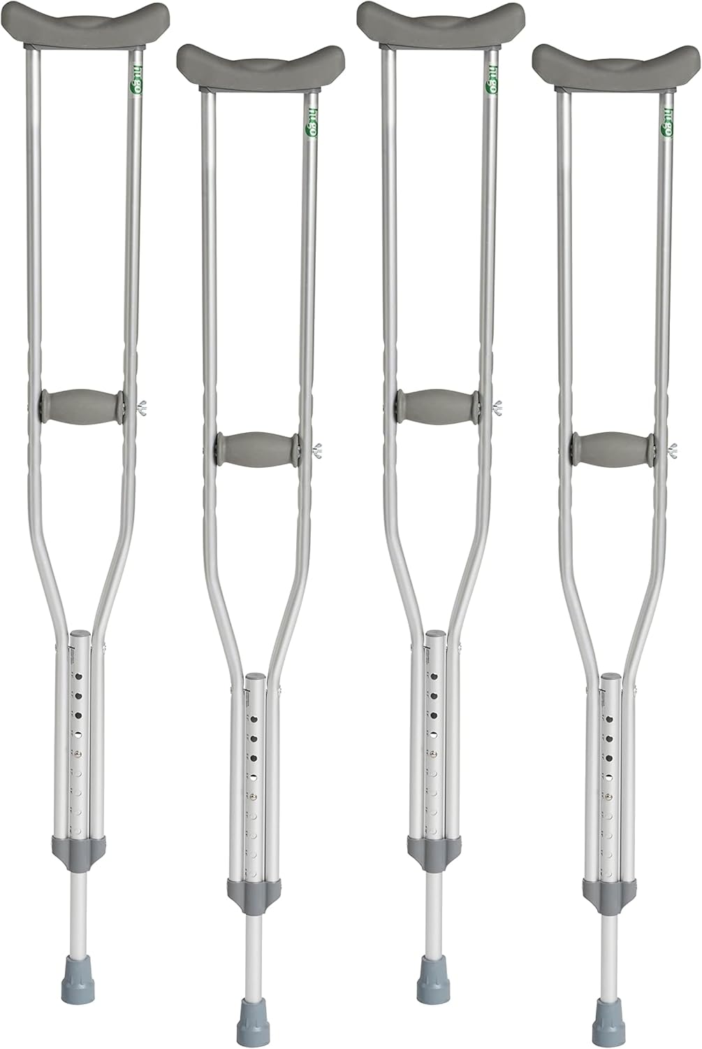 Hugo Mobility Adjustable Crutches for Walking, Lightweight Support with Underarm Pads

