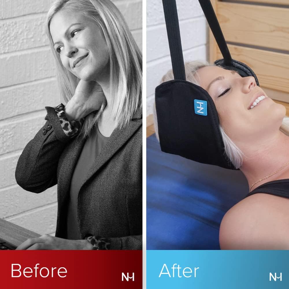 Neck Hammock Cervical Traction Device for Neck Decompression, Portable Neck Stretcher

