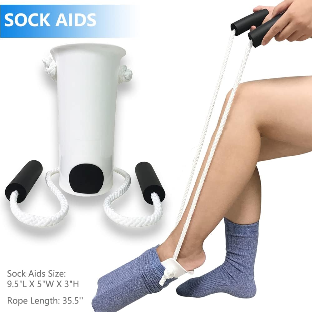 7-Piece Hip Replacement Recovery Kit for Seniors with Reacher, Sock Aid, Dressing Tools

