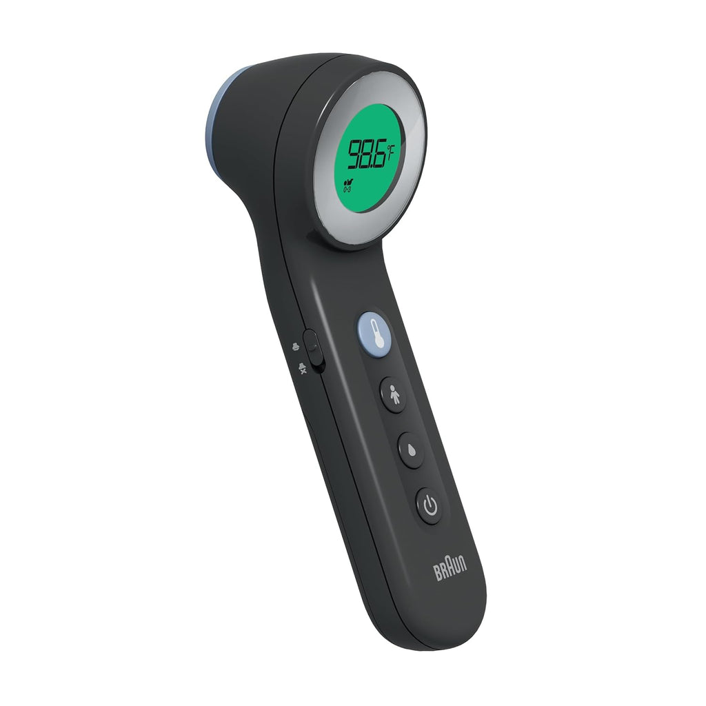 Braun Sensian 7 non-contact infrared thermometer with age precision technology and color LCD

