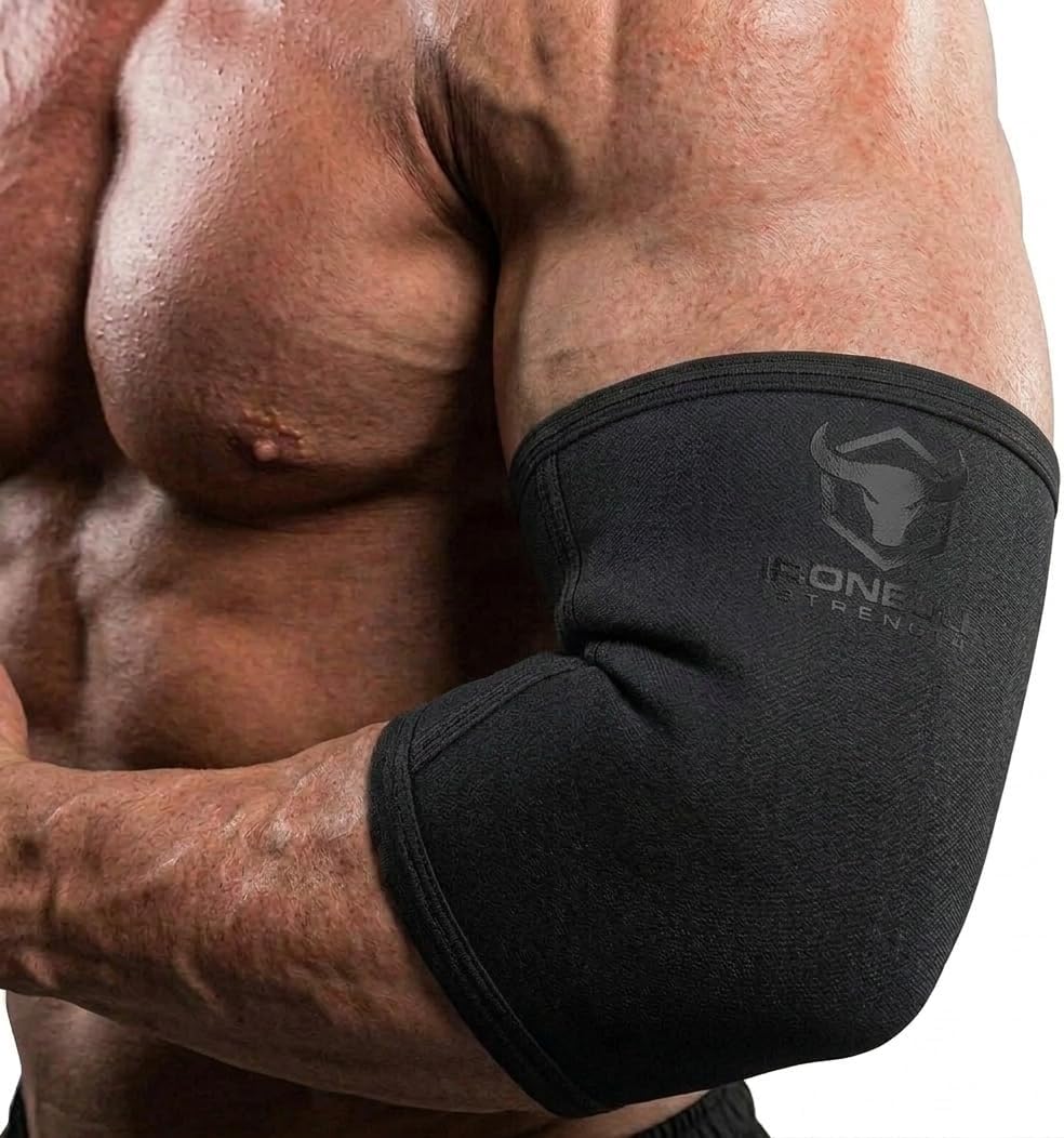 5mm Neoprene Elbow Sleeves for Weightlifting, Powerlifting, Strength Training (Pair)

