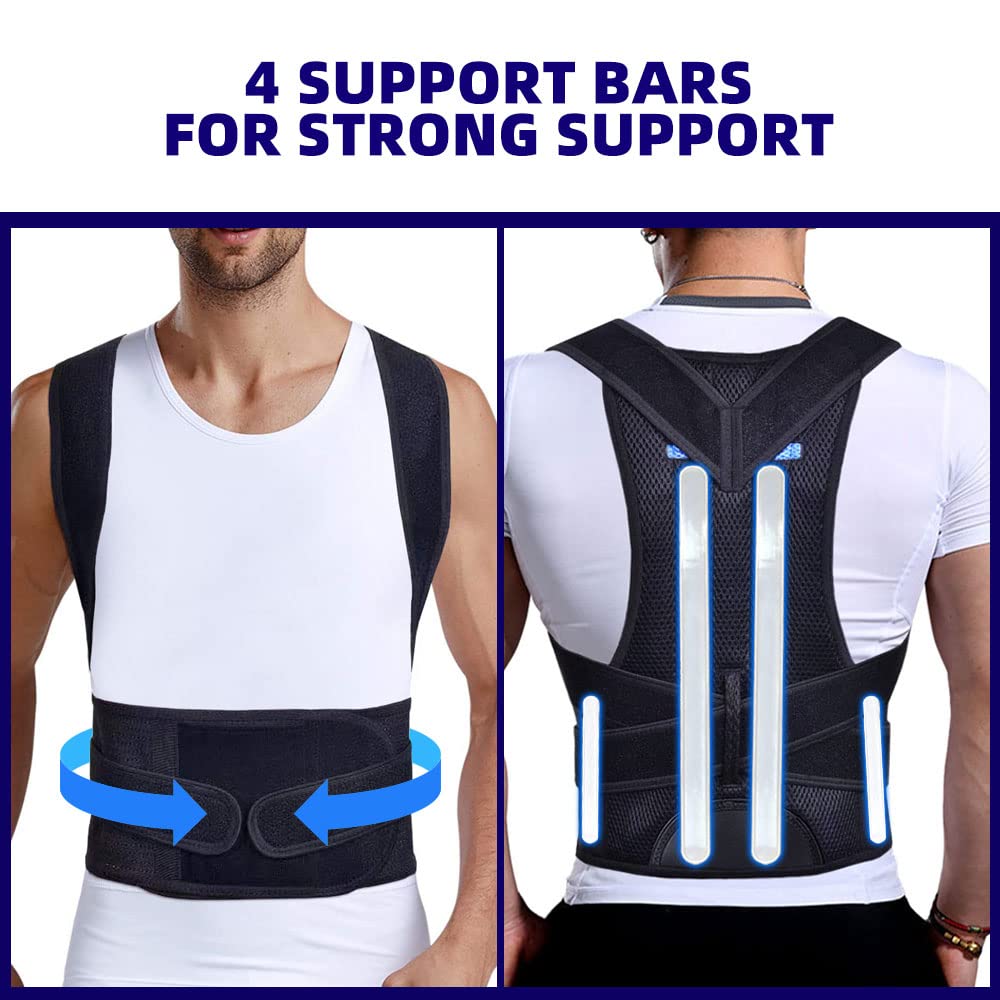BraceTop Posture Corrector Back Brace for Men and Women, Lumbar Support

