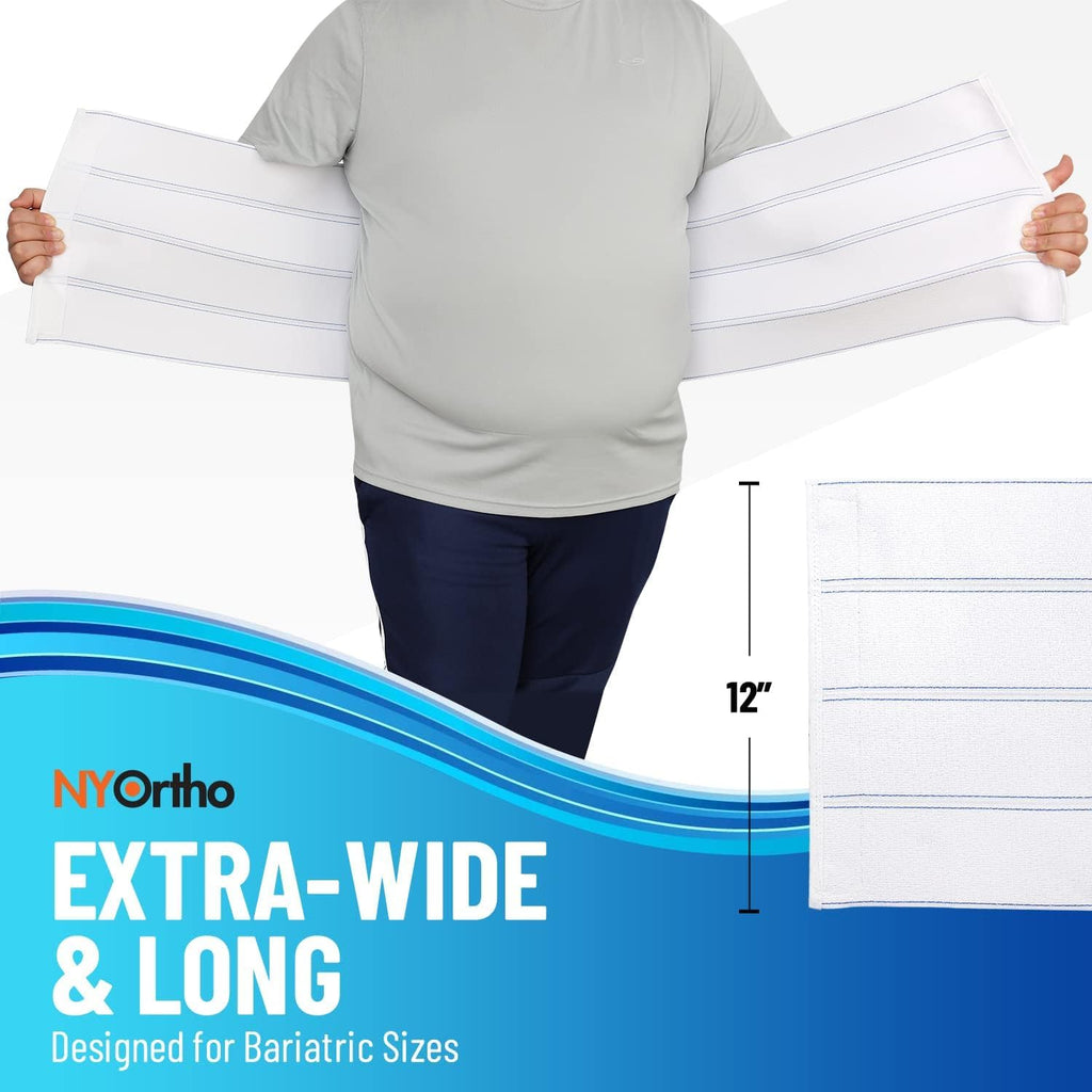 NYOrtho Bariatric Abdominal Binder Elastic Belly Wrap for Hernia Post-Surgery Support

