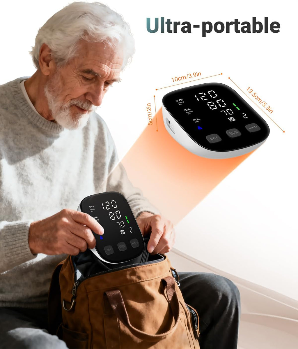 HOLFENRY Upper Arm Blood Pressure Monitor with BP Cuff, Dual-User Memory

