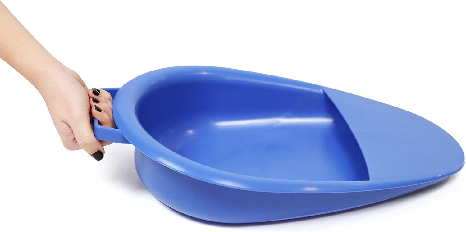 PEPE Mobility Portable Bed Pan with Handle, Commode Pan for Bedridden Adults

