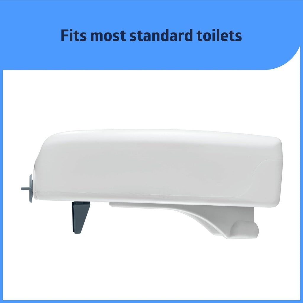 Medline 5 in Raised Toilet Seat with Lock, Armless, White, 400 lb Capacity

