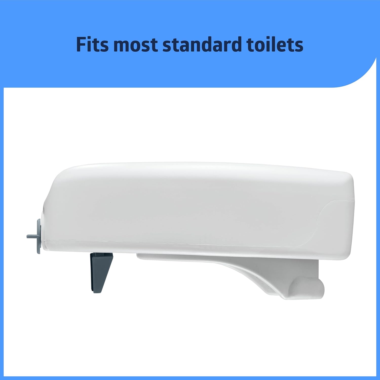 Medline 5 in Raised Toilet Seat with Lock, Armless, White, 400 lb Capacity

