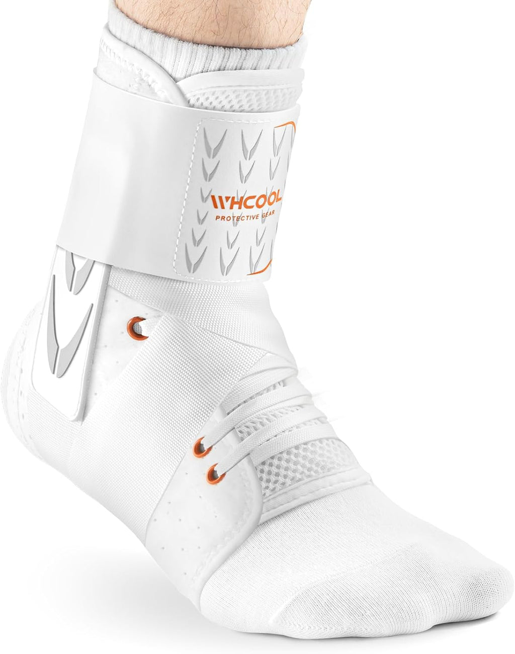 Slim-Fit Ankle Brace with 2 Auto-Shaped Pads, Quick Lace-Up Ankle Support

