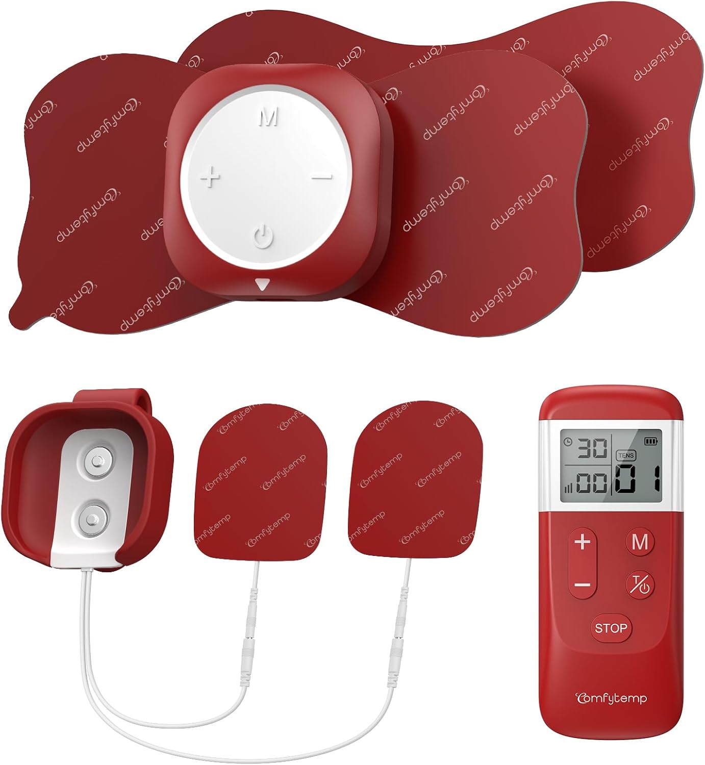 Comfytemp Wireless & Wired 2-in-1 TENS EMS Unit for Muscle Pain Relief, K6134

