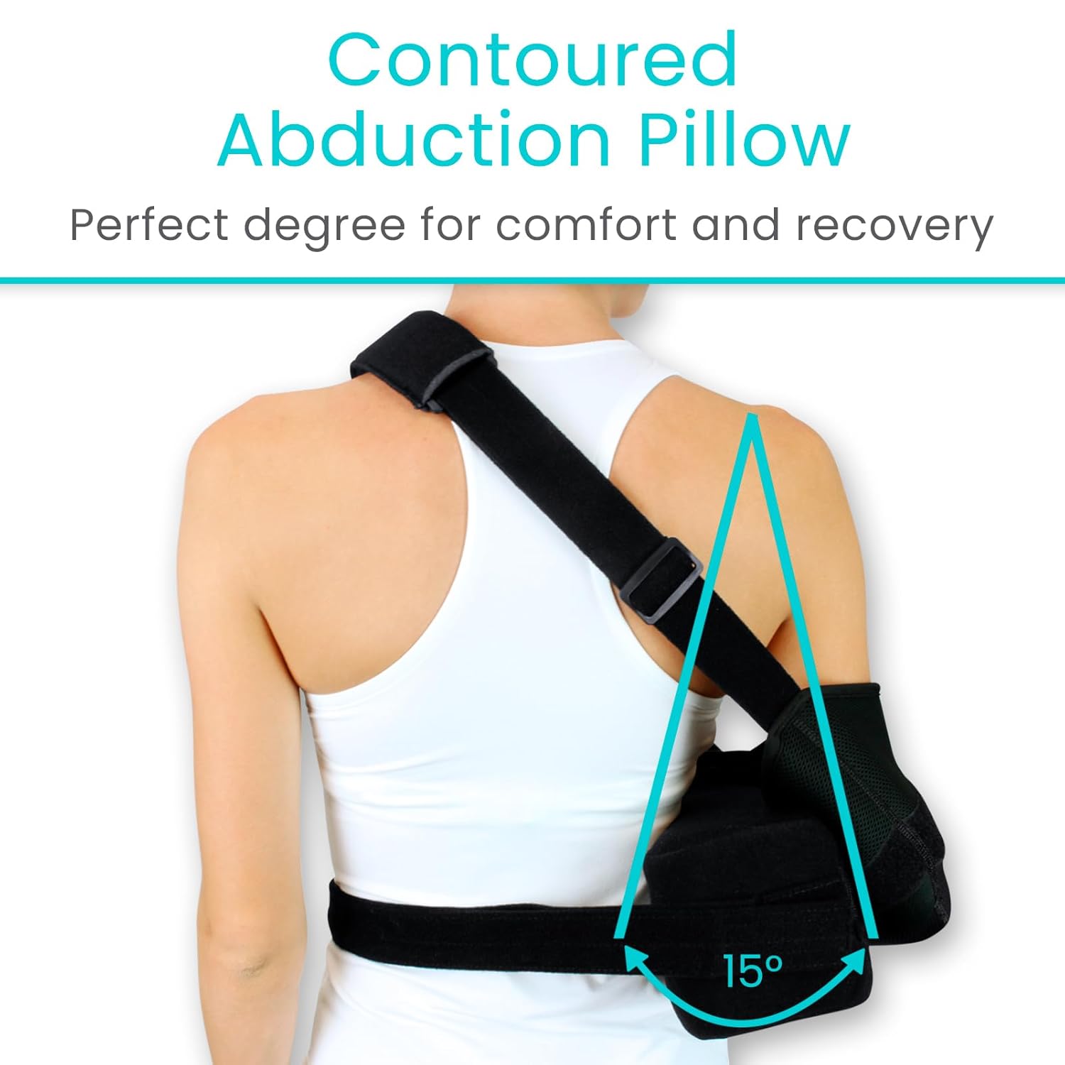 Vive Shoulder Abduction Sling Immobilizer with Abduction Pillow, Arm Support

