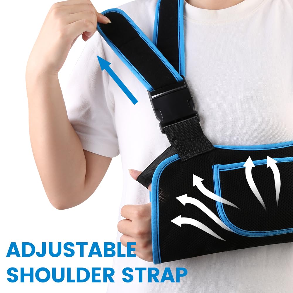 Adjustable Shoulder Arm Sling Immobilizer Rotator Cuff Support Brace for Elbow Wrist

