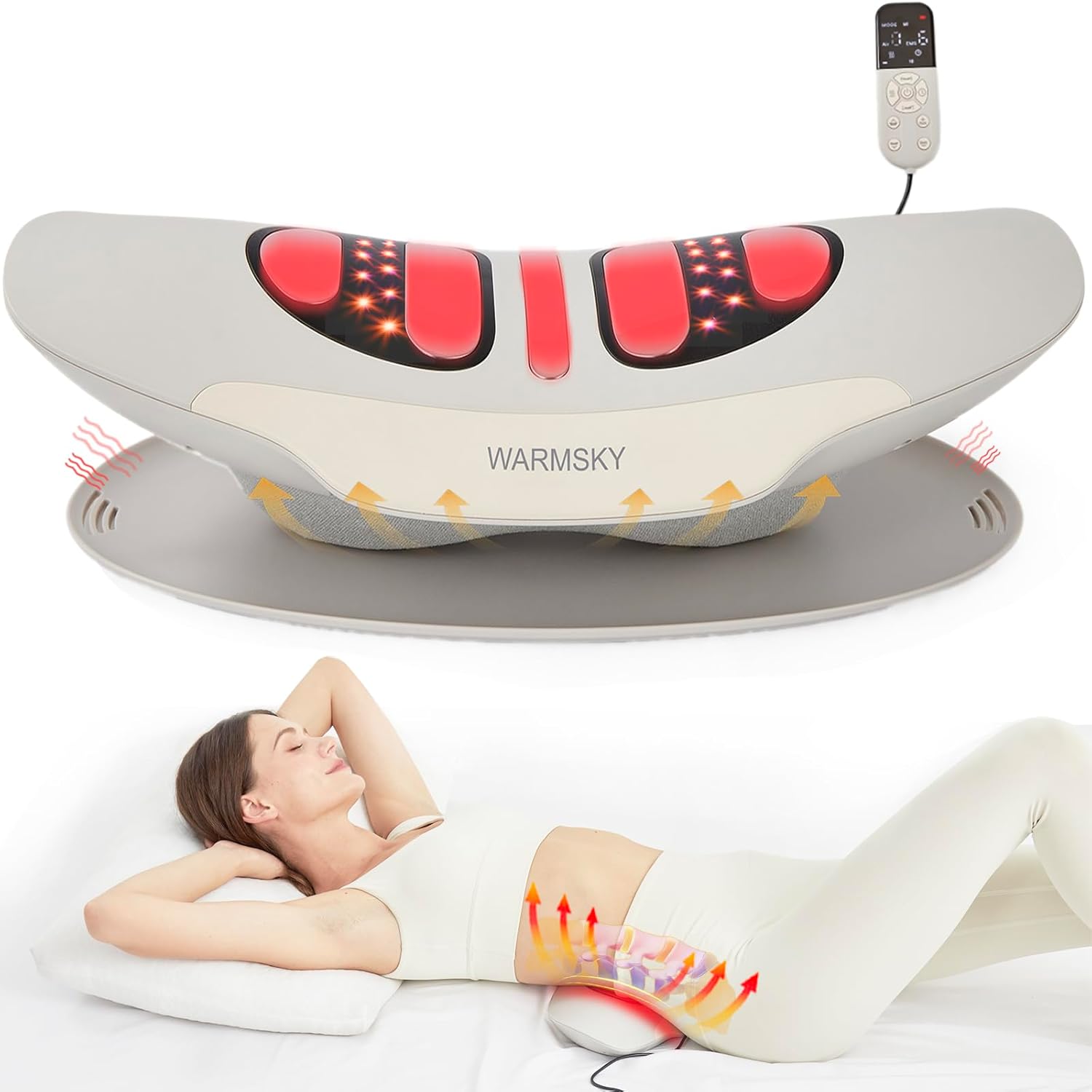 Smart Lower Back Massager with Heat, Vibration & Air Traction for Sciatica Relief

