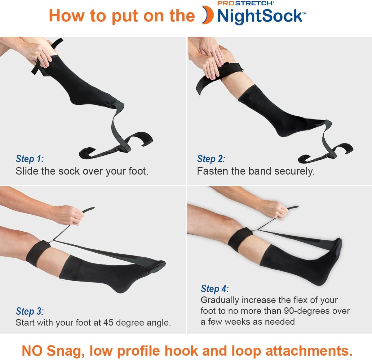 ProStretch NightSock for Plantar Fasciitis and Achilles Tendonitis, Toe Support

