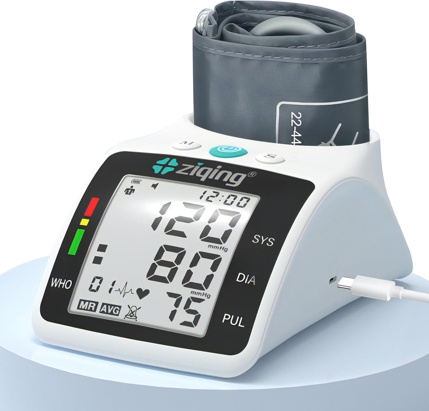 love Automatic Upper Arm Blood Pressure Monitor with Cuff and Voice Guide

