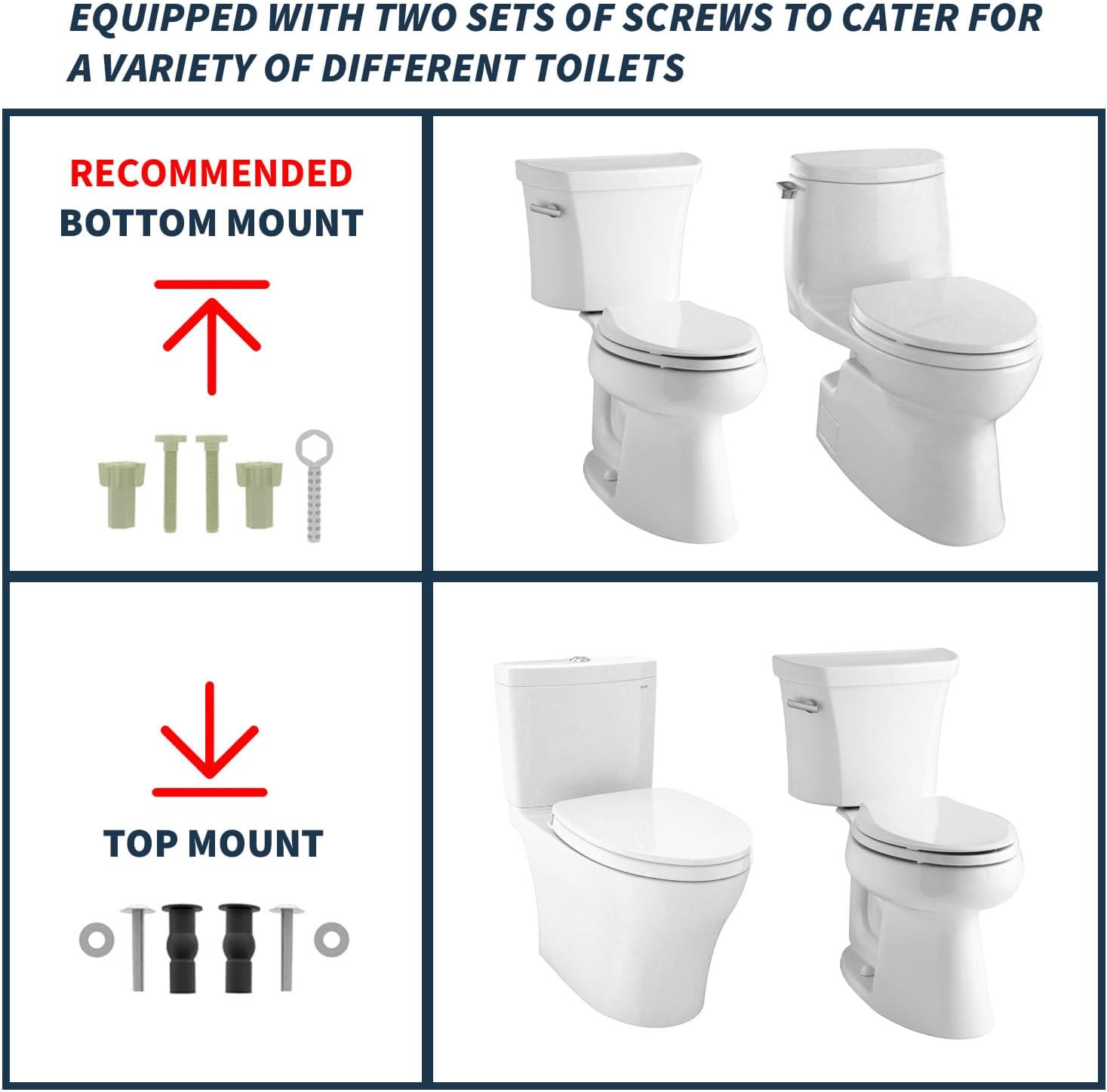 CCBELLO Elongated Raised Toilet Seat Riser with Slow Close Hinges, Heavy Duty

